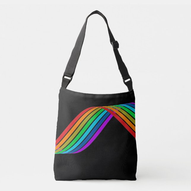 Pride Rainbow LGBTQ+ Tragetaschen Mit Langen Trägern (Vorderseite)