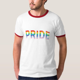 PRIDE Rainbow LGBTQIA Flag, Cool Ringer T - Shirt