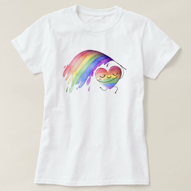 Pride Rainbow Liebe T - Shirt (Design vorne)