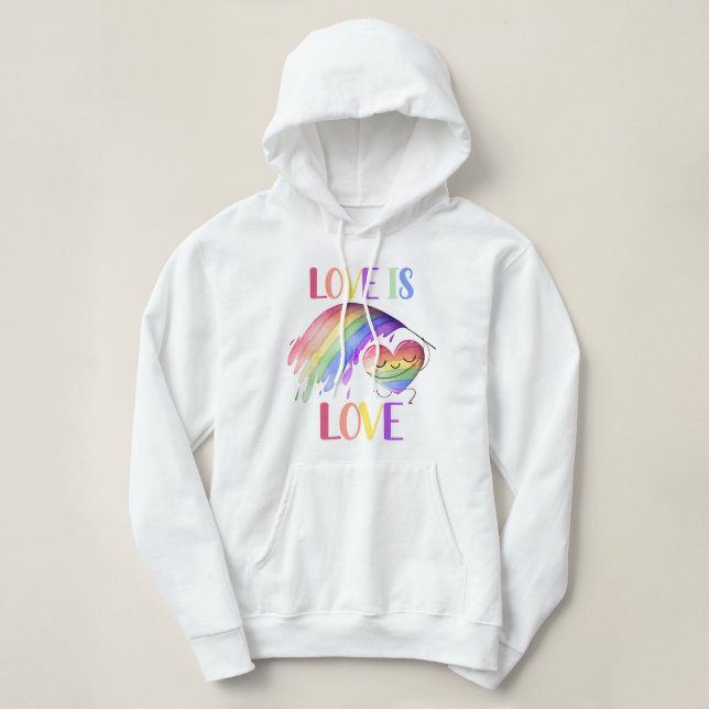 Pride Rainbow Love Sweat - shirt à capuche Sweatsh (Design devant)