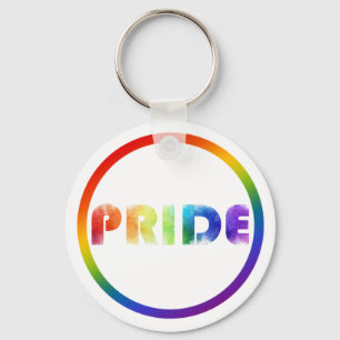 Pride Rainbow Metal Circle Schlüsselanhänger, 2" Schlüsselanhänger