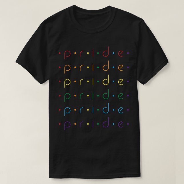 Pride Rainbow Pattern Dots Gay LGBT Quee Allianz T-Shirt (Design vorne)