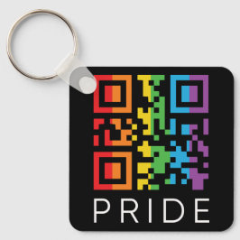 Pride Rainbow QR Code LGBTQIA+ Schlüsselanhänger