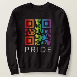 Pride Rainbow QR Code LGBTQIA+ Sweatshirt