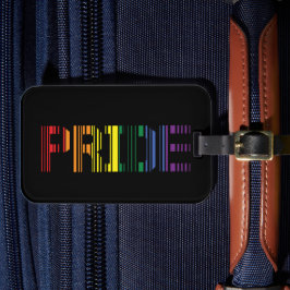 Pride Rainbow Scan LGBTQ Typografie Gepäckanhänger
