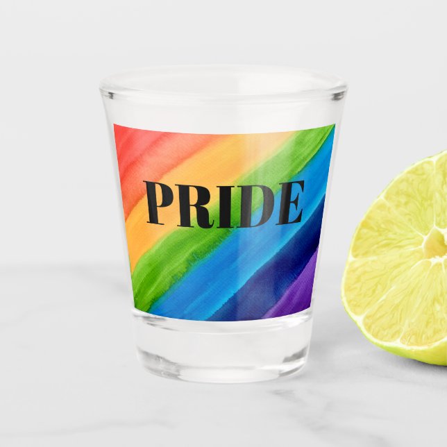 Pride Rainbow Shotglas Schnapsglas (Vorderseite)