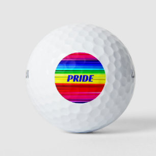 PRIDE Rainbow Stipes Gay LBGQT Golfball