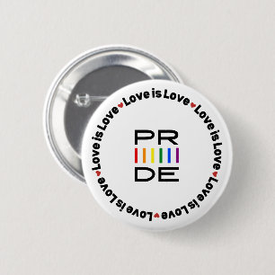 Pride Rainbow Text mit Liebe ist Liebe Button