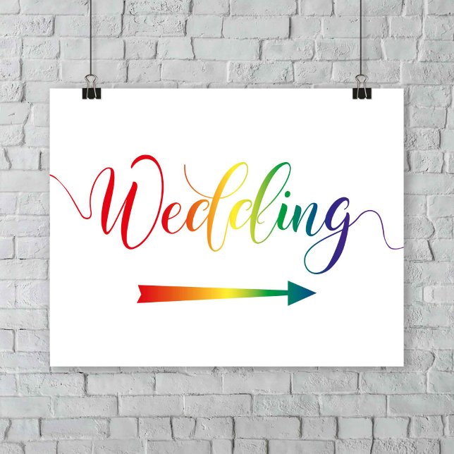Pride Rainbow Wedding Arrow Schilderrichtung recht Poster (Von Creator hochgeladen)