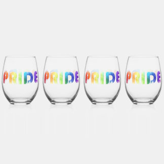 Pride Rainbow Weinglas Ohne Stiel