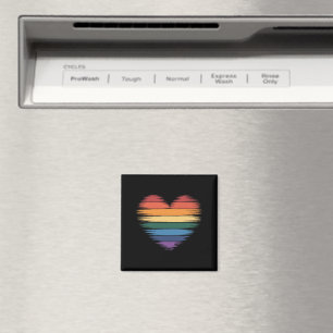Pride Rainbows Herz Print LGBT Gay Pride Magnet
