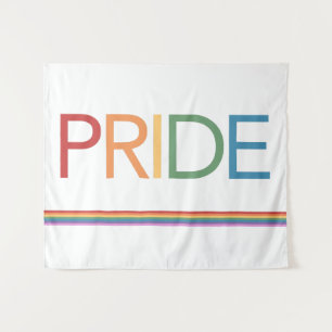 PRIDE Regenbogenweißer Teppich Wandteppich