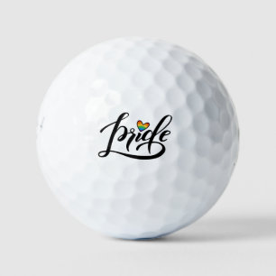 Pride Script Heart Golfball
