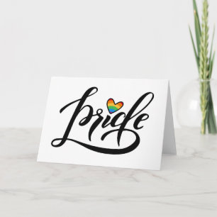 Pride Script Heart Karte