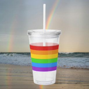 Pride Sipper: Regenbogenflagge Acryltrinkbecher