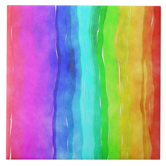 Pride-Symbol-Flagge für ein Leben in Diskriminieru Fliese (Vorderseite)