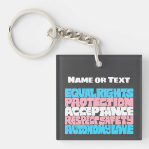 PRIDE Transflag LGBT nom ou texte personnalisé
