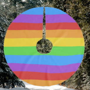 Pride Tree: Regenbogenflagge Polyester Weihnachtsbaumdecke