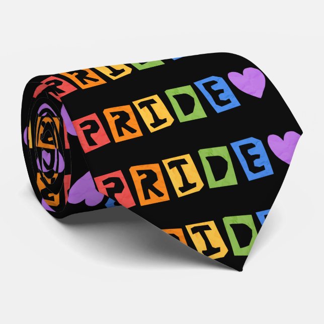 Pride Typography Neck Tie Krawatte (Gerollt)