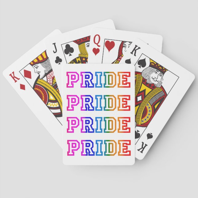 PRIDE UNI SCHRIFTART SPIELKARTEN (Rückseite)