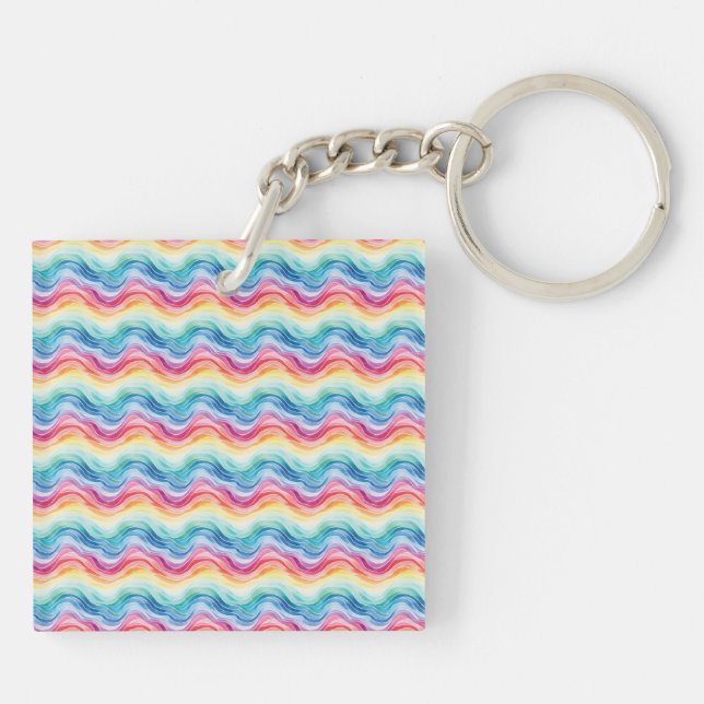 Pride Wavy Rainbow Stripes Pattern Two-sided (Dos)