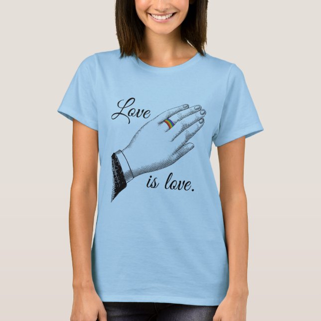 PRIDE WEDING RING LIEBE -.png T-Shirt (Vorderseite)
