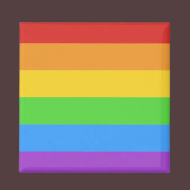 Prideful Square: Regenbogenflagge Magnet (Von Creator hochgeladen)