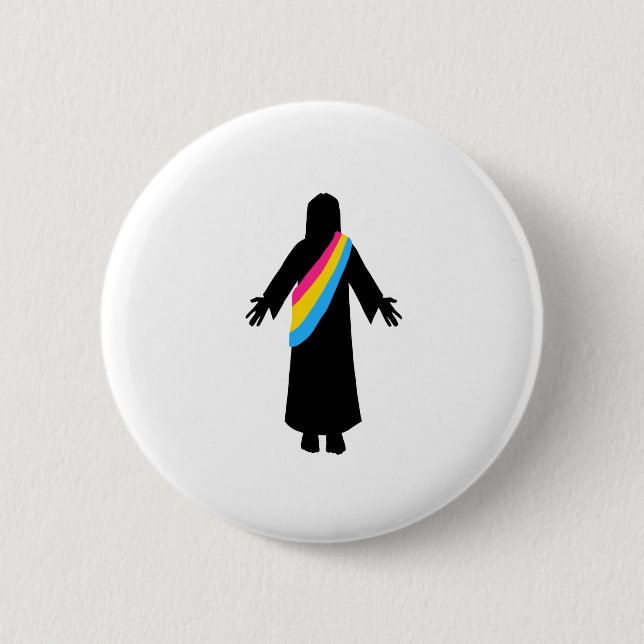 PrideJesus PanFlag Button (Vorderseite)