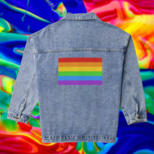 PrideThreads: Regenbogenflagge Jeansjacke