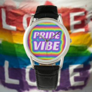 PrideVibe Regenbogen-Uhr Armbanduhr
