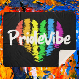 PrideVibe: sich selbst in Regenbogenherz wackeln Sherpadecke