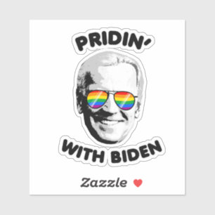 PRIDIN' MIT BIDEN AUFKLEBER