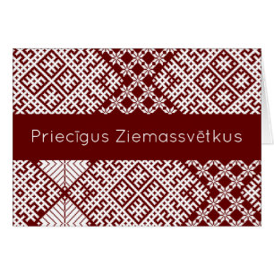 Priecigus Ziemassvetkus Design traditionnel letton