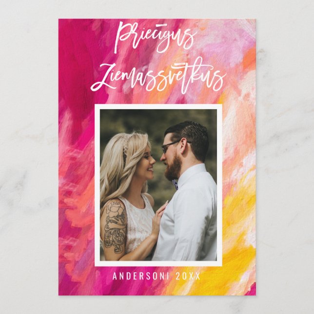 Priecigus Ziemassvetkus Lettisches Foto gestrichen (Vorderseite)