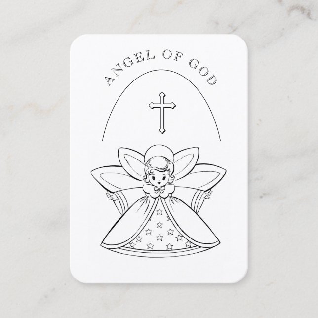 Prière à mon ange gardien Carte Sainte (Devant)