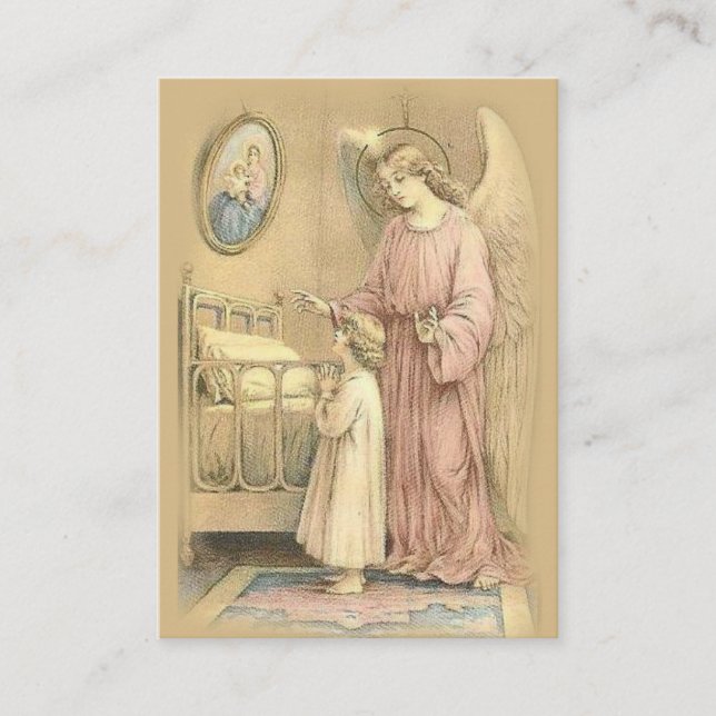 Prière à votre Gardien Ange Carte Sainte (Devant)