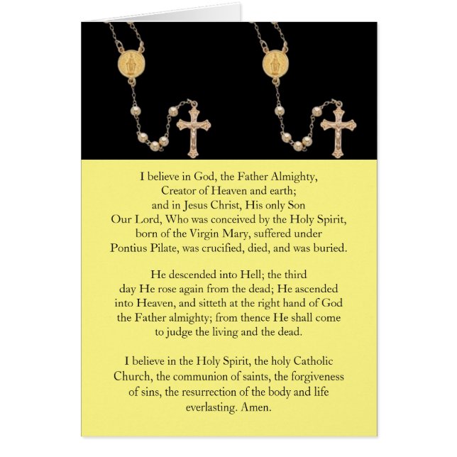 Prière "Apôtres Credo" (Devant)