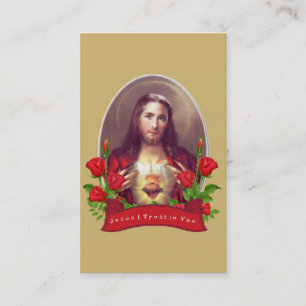 Prière au coeur sacré de la carte sainte de Jésus