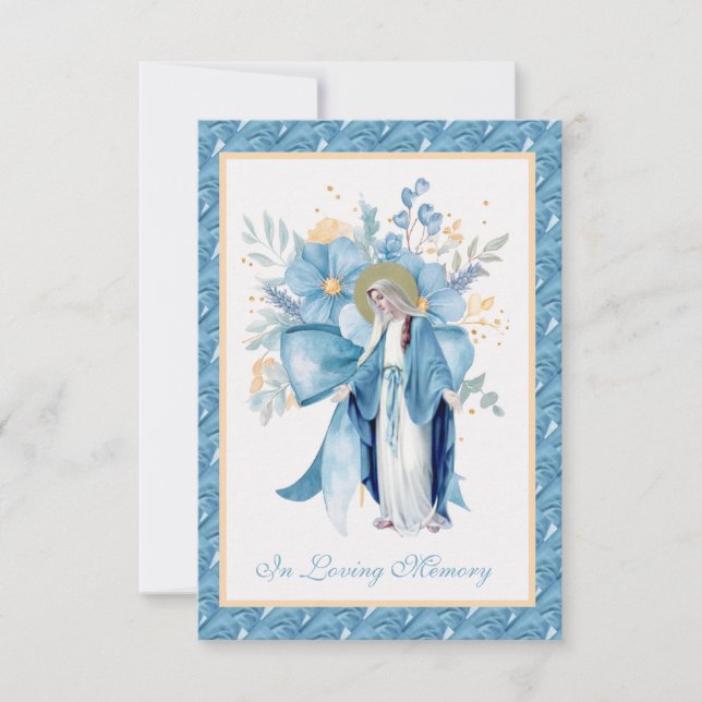 Prière commémorative funéraire catholique Carte Sa (Devant)