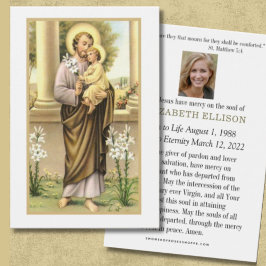Prière commémorative funéraire catholique St. Jose