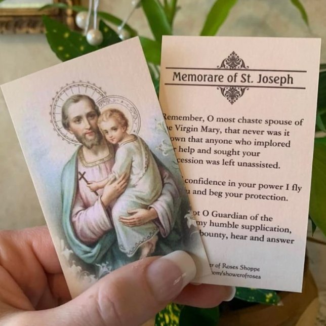 Prière commémorative Saint Joseph & Jésus Carte Sa (Créateur téléchargé)