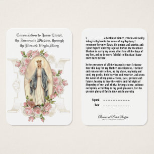 Prière de consécration catholique à Jésus Vierge M