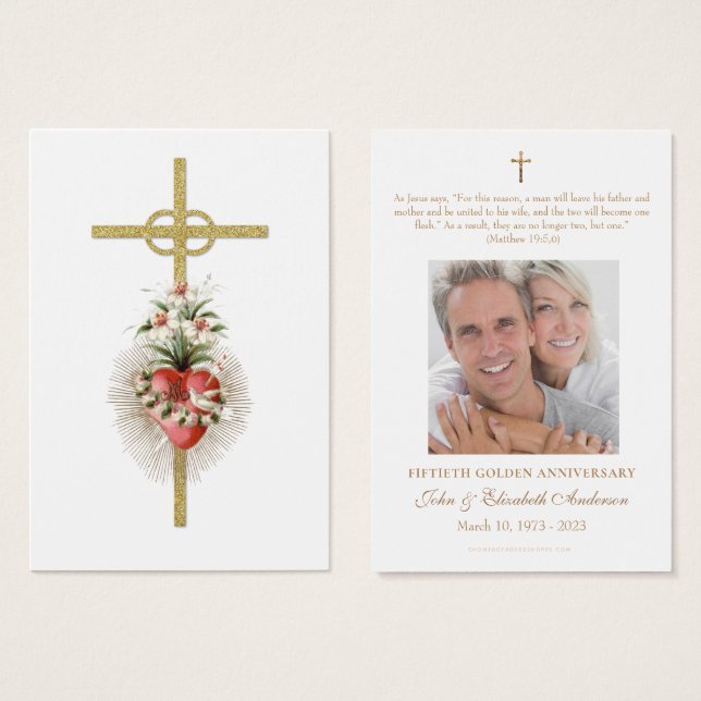 Prière de l'anniversaire du Mariage catholique (Devant & derrière)