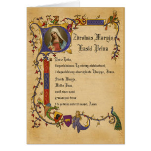 Prière de Mary de grêle dans le polonais