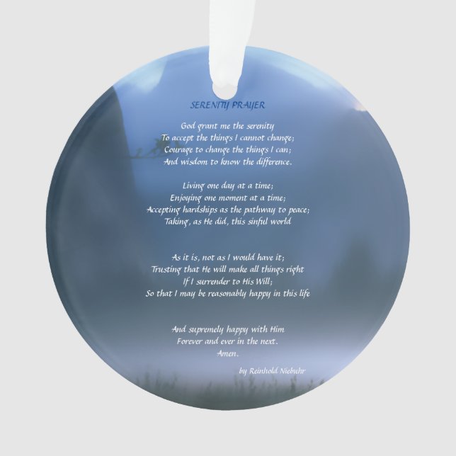 Prière de sérénité (devant)