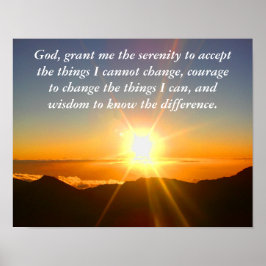 prière de sérénité _ affiche