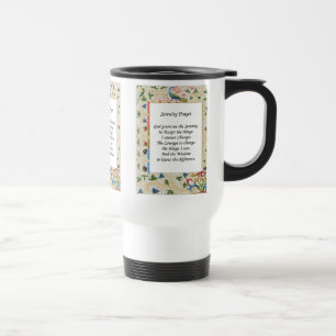 Prière de sérénité Peacock Motivational Travel Mug