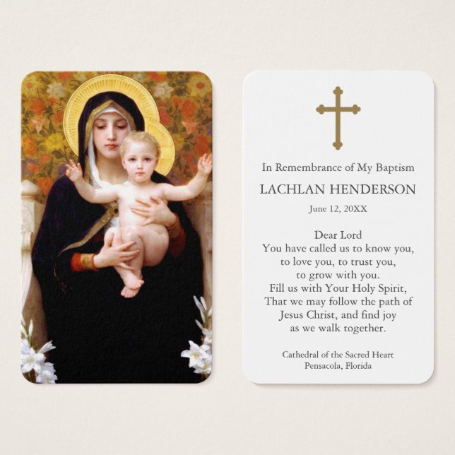 Prière du baptême | Madonna des Lilies (Devant & derrière)