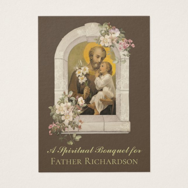 Prière du Bouquet spirituel religieux Carte Sainte (Devant)