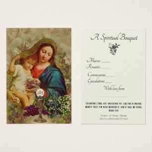 Prière du Bouquet spirituel religieux Carte Sainte
